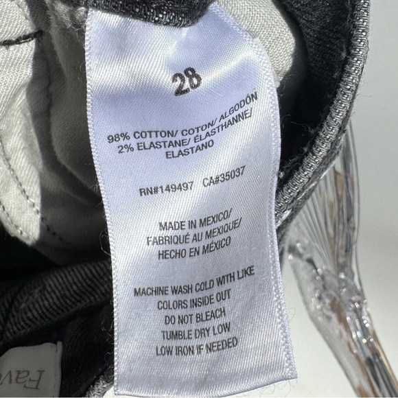 Favorite Daughter JORDIE SUPER HIGH RISE STRAIGHT New York Gray Black Jeans 28 - Picture 15 of 15